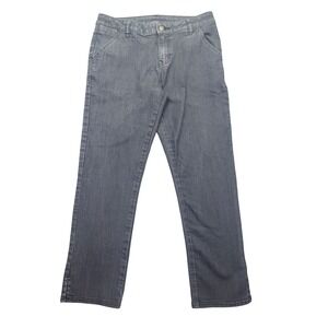 Prana Denim Pants Cropped Straight Leg‎ Casual Comfort Gray Sz 6 Fits 29" Grunge